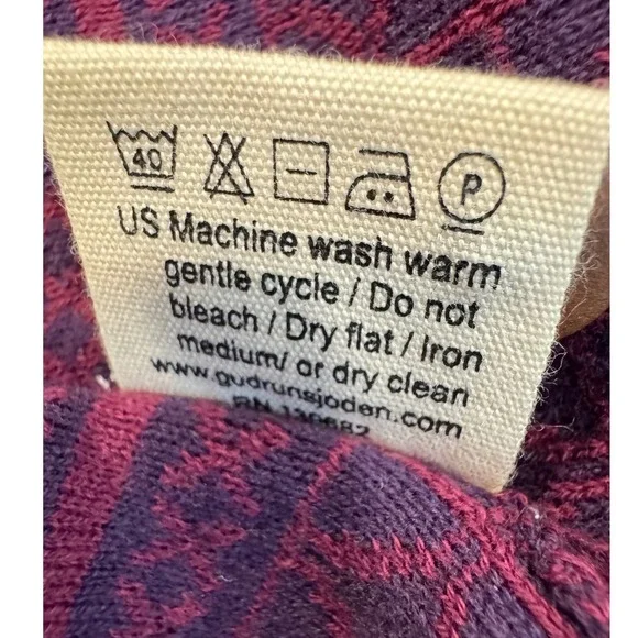 Gudrun Sjoden Purple Geometric Floral Embroidered Cardigan Sweater Size L - Picture 6 of 8